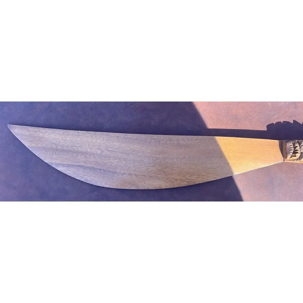 Vintage DeVille XL Hand Carved Wood Tiki Fork Spoon Knife Wall‎ Decor